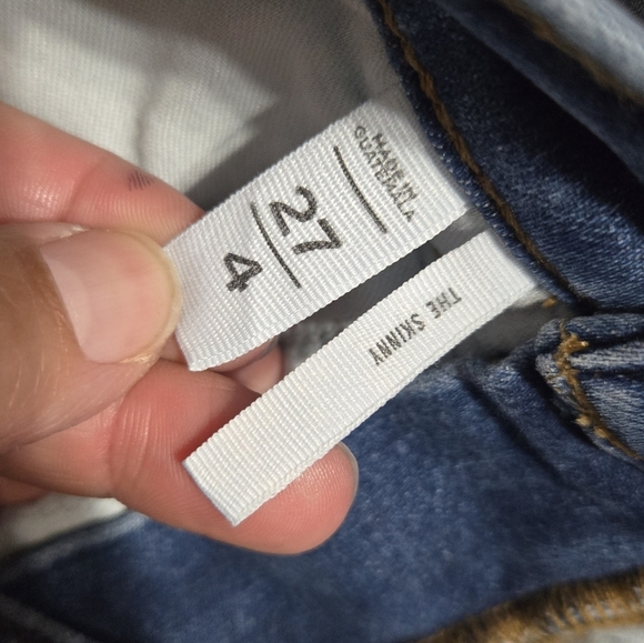 Loft The Skinny Jeans Raw Hem Sz 27 - Picture 4 of 10